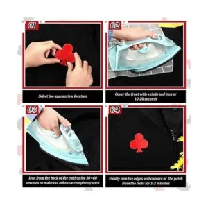 24 parches para jugar con plancha color rojo y negro con_5