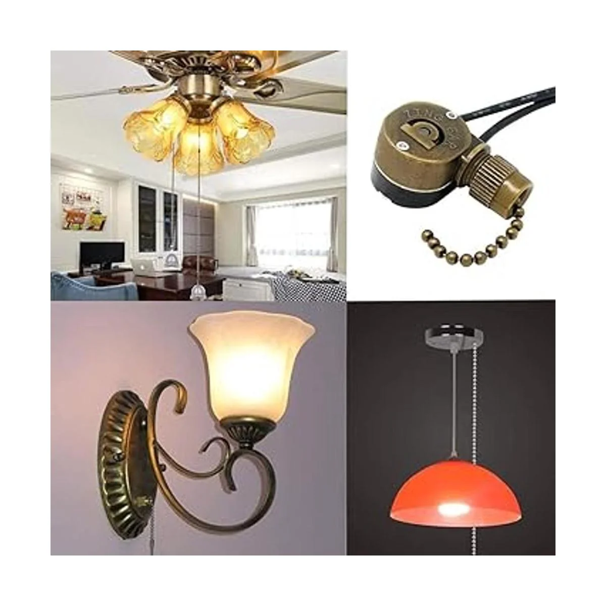 Interruptor de luz de ventilador de techo Zing Ear_3