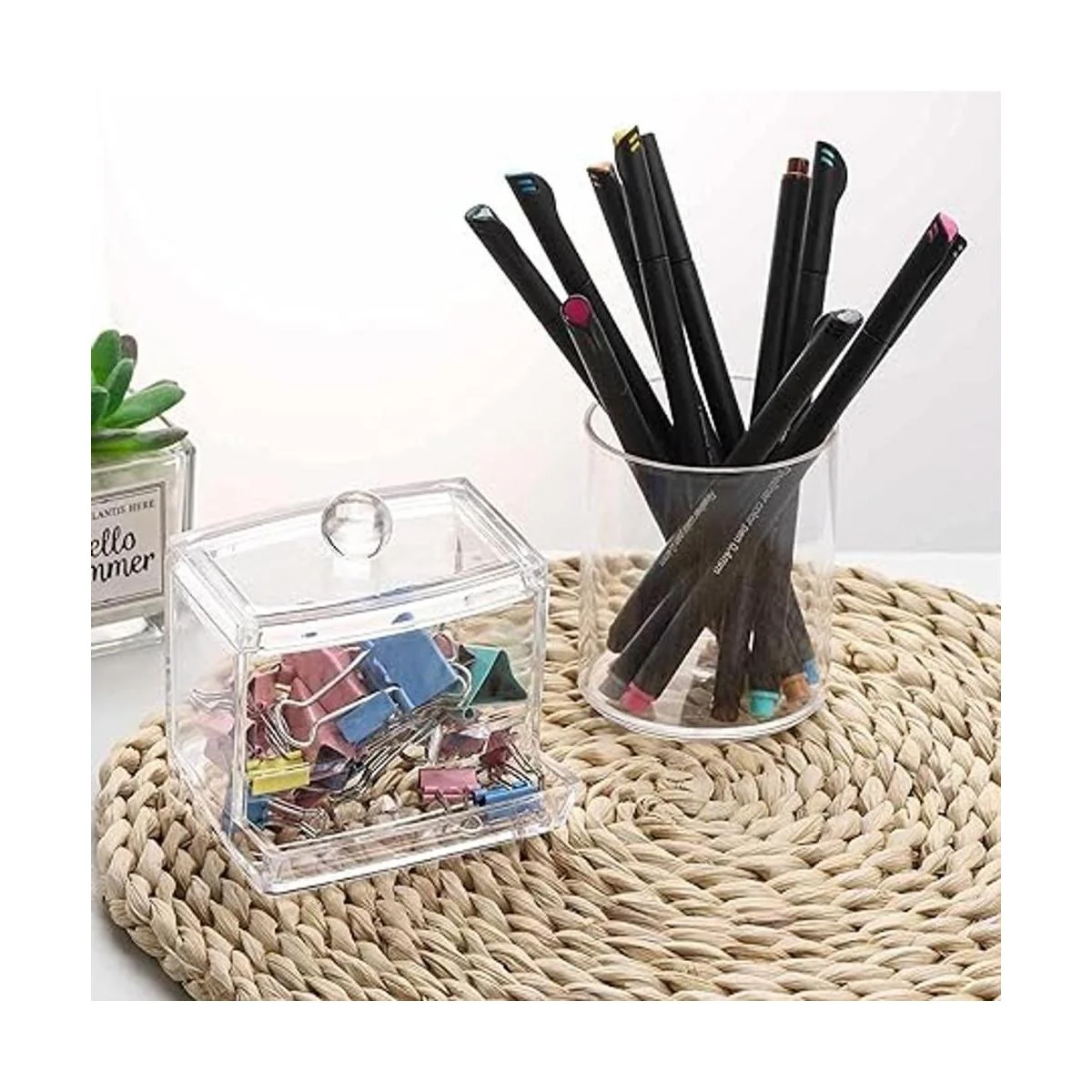 Tbestmax Soporte Qtips de plástico para baño dispensador_6