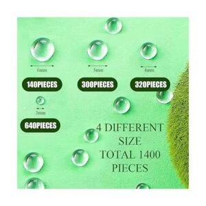 1400 piezas de gotas de agua de rocío adornos de gotas de_2