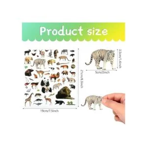 800 calcomanías de animales de la selva realistas_2