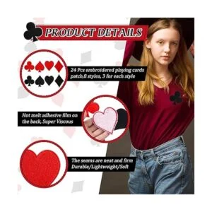 24 parches para jugar con plancha color rojo y negro con_2