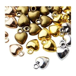 Aylifu 60 colgantes de corazón con dije de amor aleación_4