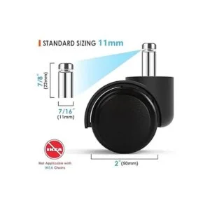 MaxGear Ruedas para silla de oficina de 2 pulgadas_2