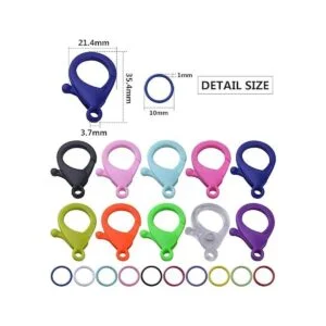 50 cierres de pinza de langosta de plástico duro y 50_2