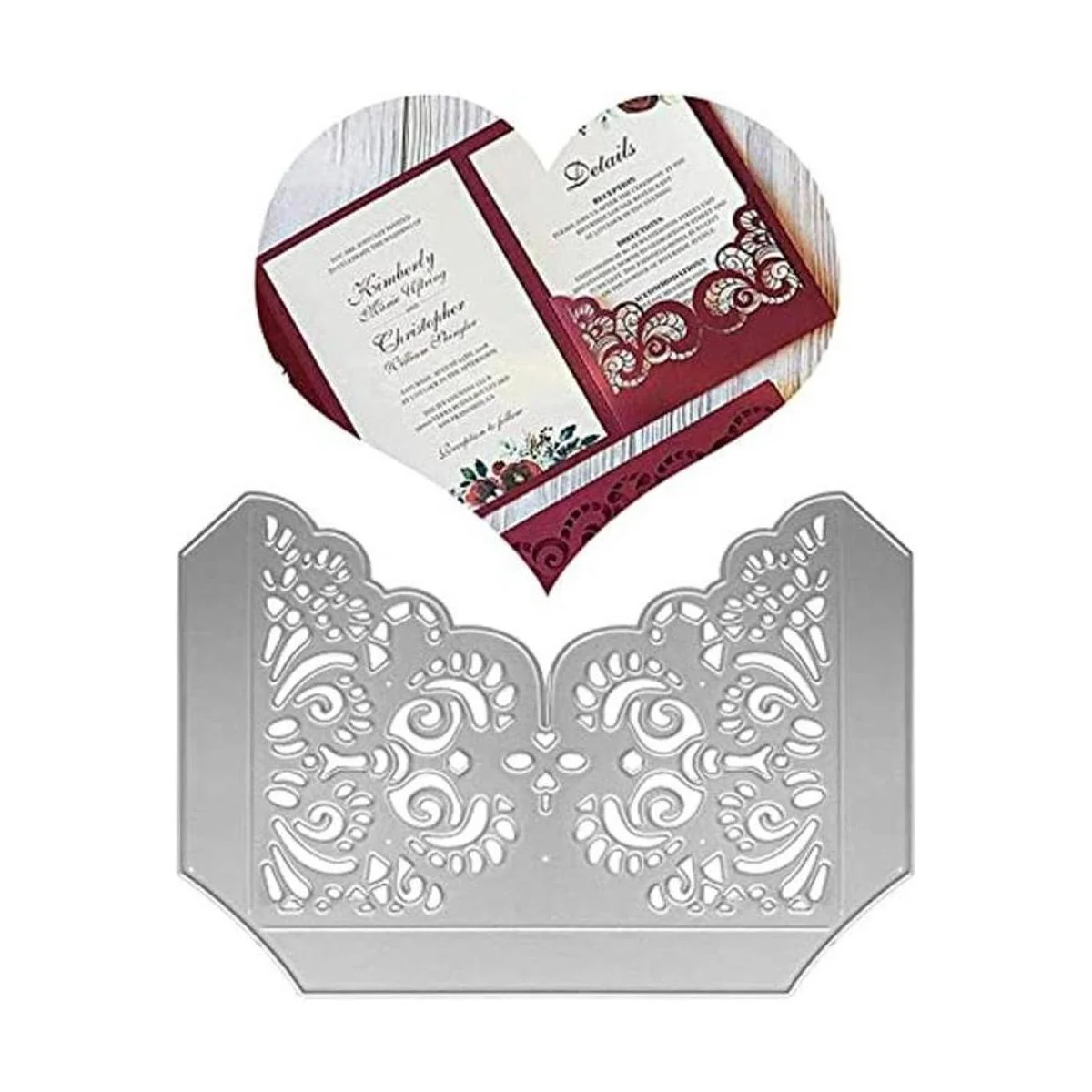 Plantilla de metal para tarjetas de invitación de boda_1