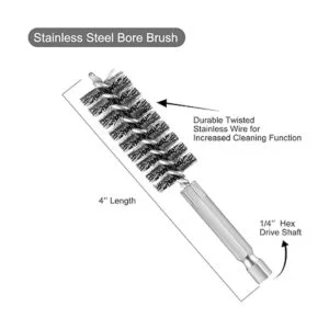 6 cepillos de acero inoxidable en diferentes tamaños de_3