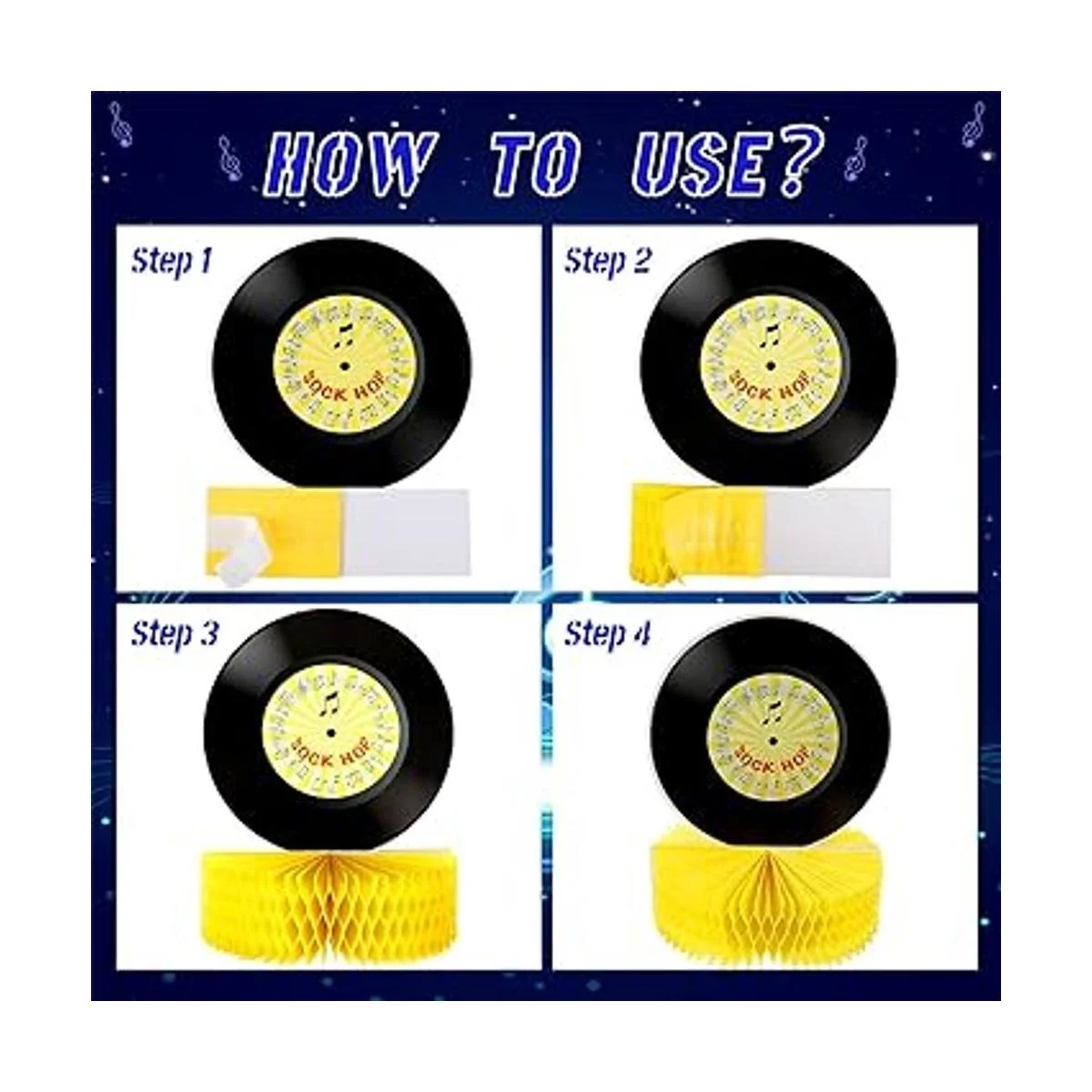 9 piezas de centro de mesa con diseño de panal de abejas_3