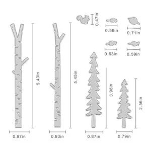 Troqueles de corte de árbol de bosque de invierno tocón_2
