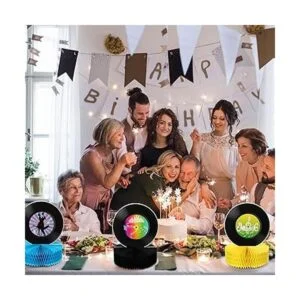 9 piezas de centro de mesa con diseño de panal de abejas_5