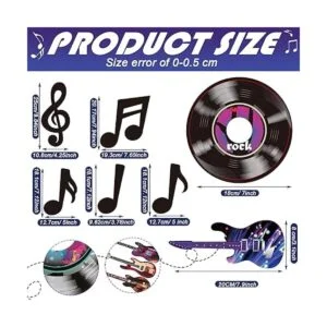 40 piezas de decoraciones de fiesta musical notas_2