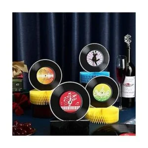 9 piezas de centro de mesa con diseño de panal de abejas_4