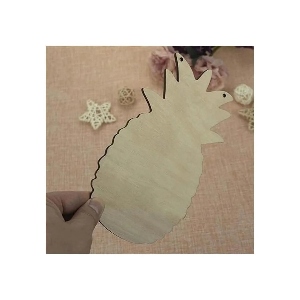 JANOU Placa de madera con forma de piña sin terminar 3_4