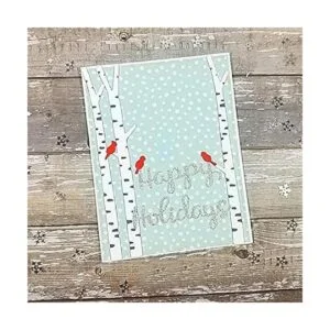 Troqueles de corte de árbol de bosque de invierno tocón_5