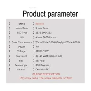 WE4M305 WE05X20431 Bombilla de repuesto para secadora_4