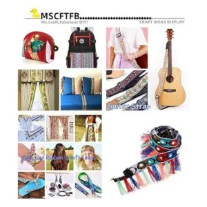 MSCFTFB Patrones de palmette cinta de tela tejida franja_4