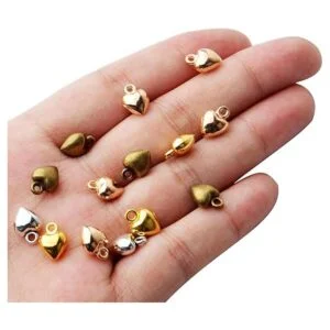 Aylifu 60 colgantes de corazón con dije de amor aleación_7