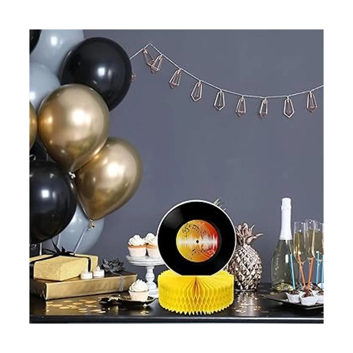 9 piezas de centro de mesa con diseño de panal de abejas_6