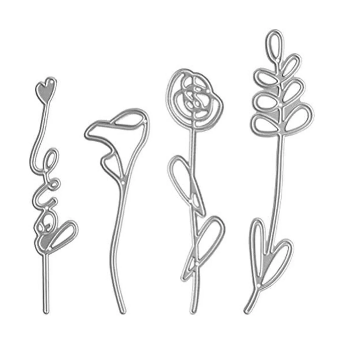 Metal Flowers and Plants Love Cutting DiesFlowering Straw_1