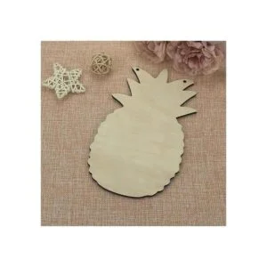 JANOU Placa de madera con forma de piña sin terminar 3_3