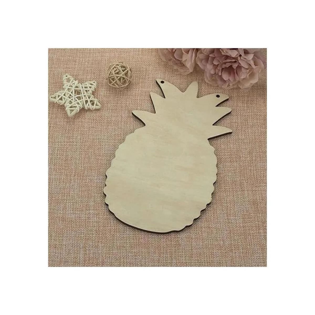 JANOU Placa de madera con forma de piña sin terminar 3_3