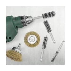 6 cepillos de acero inoxidable en diferentes tamaños de_6