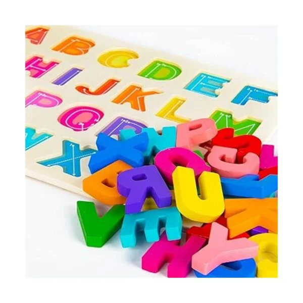Attmu Rompecabezas del alfabeto de madera para niños_4
