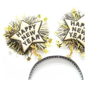 Dzrige Diadema de feliz año nuevo con adornos de estrellas_3