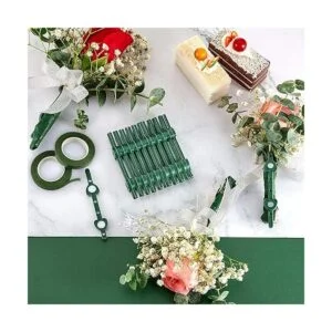 Imán de ramillete con imanes florales y cinta para_4