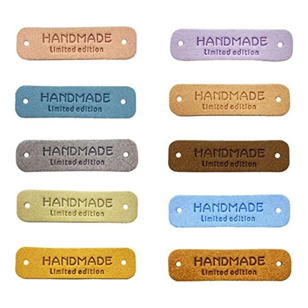 Wenplus 50 Pcs Faux Leather Handmade Tags Labels Handmade_1