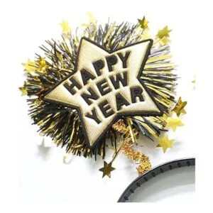 Dzrige Diadema de feliz año nuevo con adornos de estrellas_4