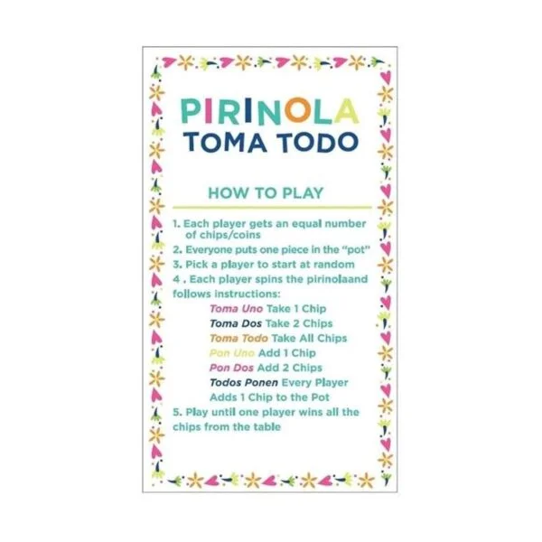 Toma Todo Pirinola Mexicana Spinner Mexicana juego de_6