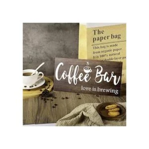 Jetec Letrero de café rústico de madera para decoración de_4