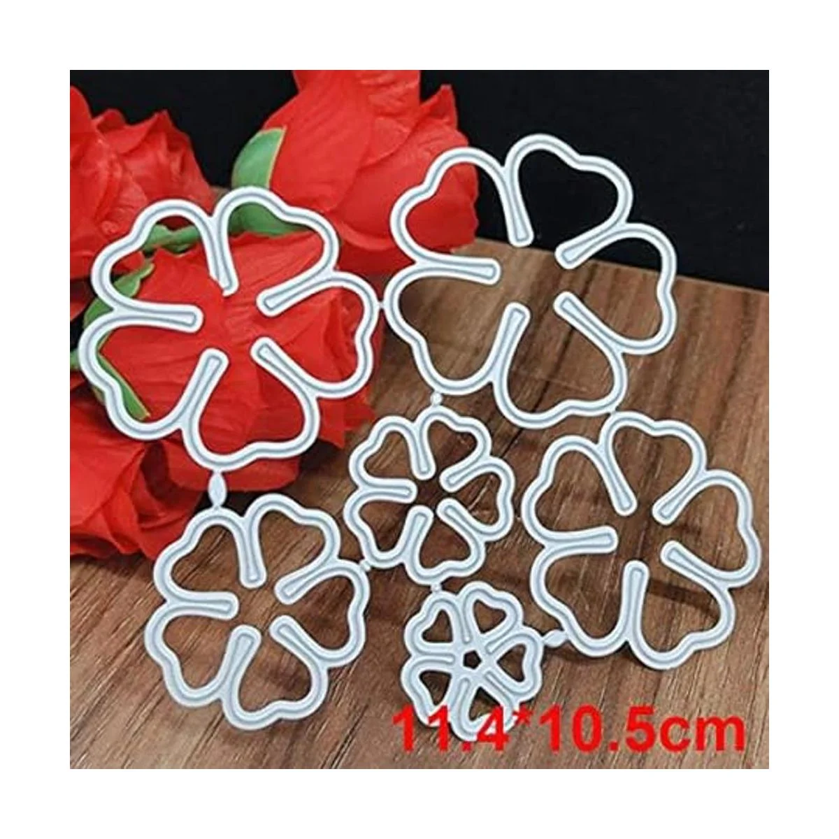 Juego de 6 troqueles de metal de flor de rosa 3D_3