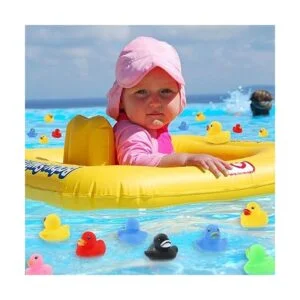 Paquete de 50 mini juguetes de baño de pato multicolor de_6