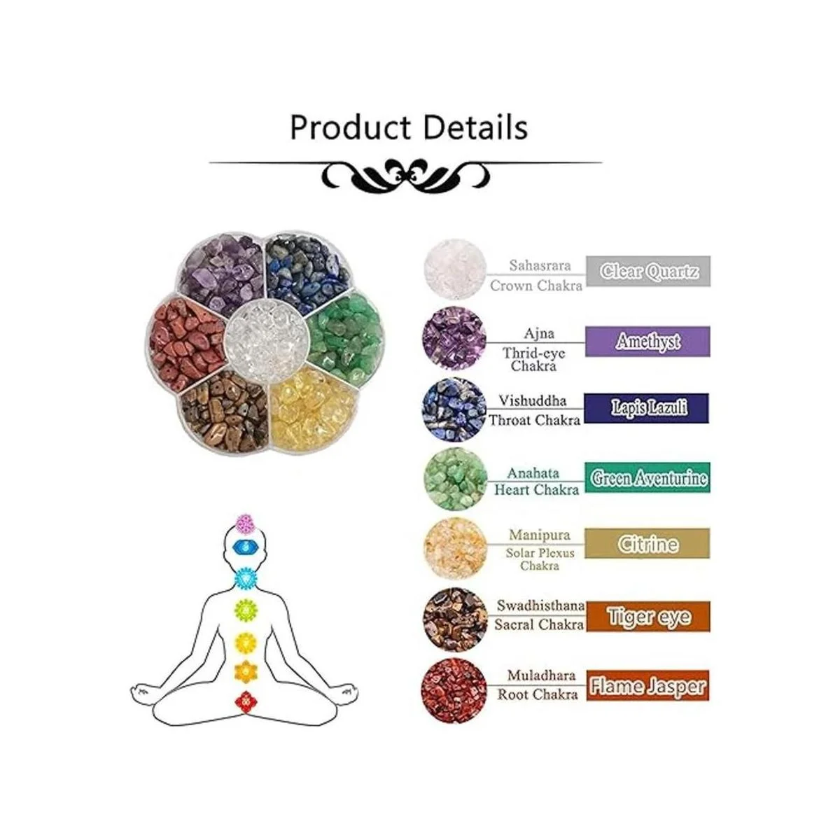 GangGangHao Piedra de chip natural de 7 chakras alrededor_4