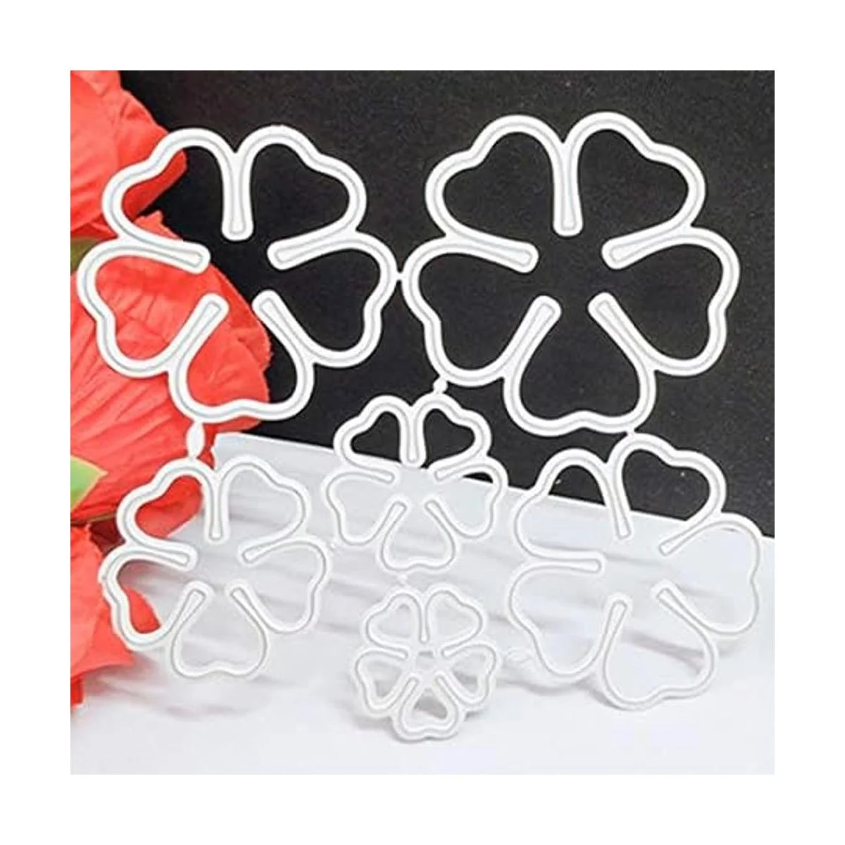 Juego de 6 troqueles de metal de flor de rosa 3D_5