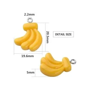 20pcs resina plátano encantos fruta alimentos encanto_3