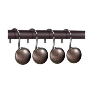 CHICTIE Ganchos para cortina de ducha de bronce_2