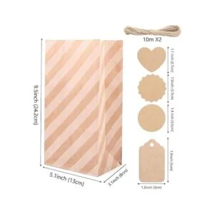 MAMUNU 30 bolsas de recuerdo de fiesta marrones 9.4 x 5.1_6