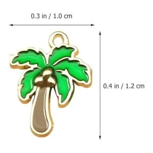 NUOBESTY 20 abalorios esmaltados con diseño de palmeras_2
