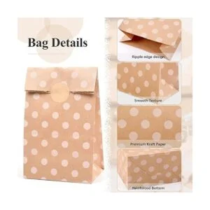 MAMUNU 30 bolsas de recuerdo de fiesta marrones 9.4 x 5.1_4