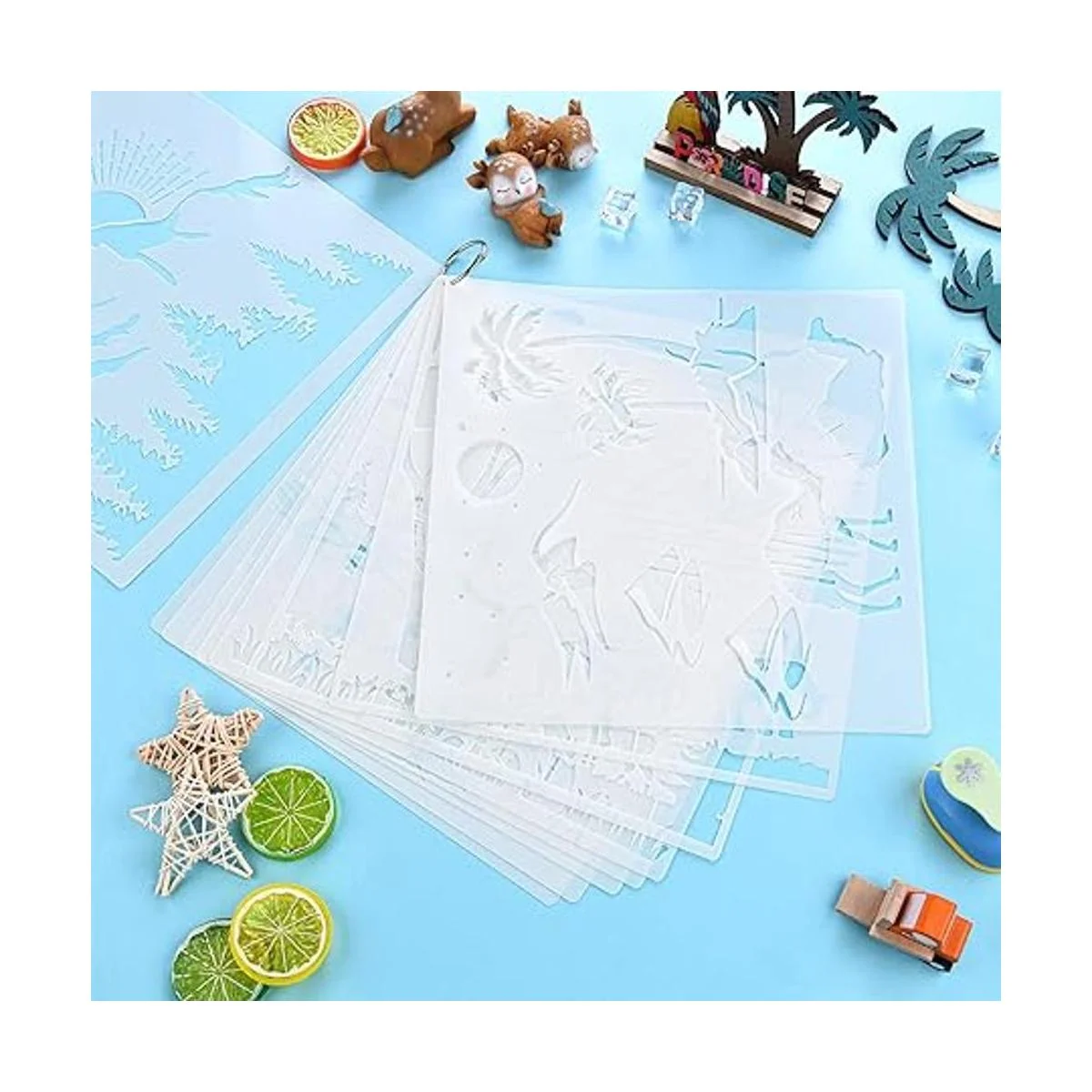 Keeoye 9 plantillas de paisaje forestal montañas ríos_4