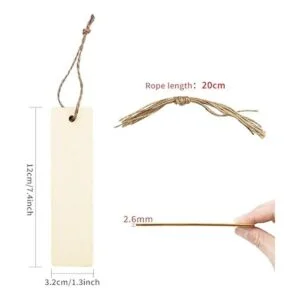 WYKOO 50 etiquetas de regalo de madera en blanco_2