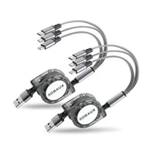 SDBAUX 2Pack Multi USB Charger Cable Retractable 3 in 1_1