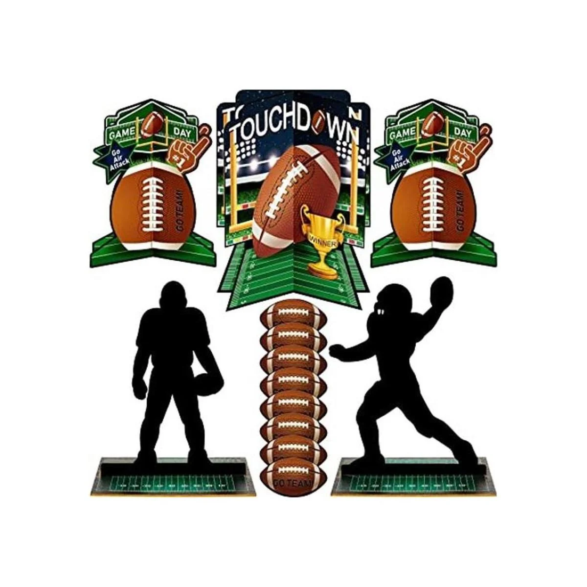 Centro de mesa de fútbol 3D de 25 piezas de centro de mesa_1