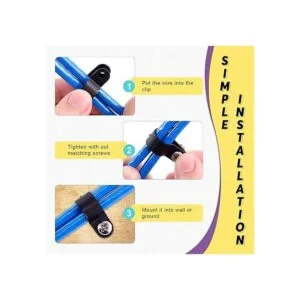 Swpeet Juego de 60 clips de nailon de plástico tipo R_5