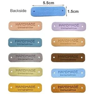 Wenplus 50 Pcs Faux Leather Handmade Tags Labels Handmade_2