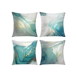 GALMAXS7 Juego de 4 fundas de almohada decorativas con_1