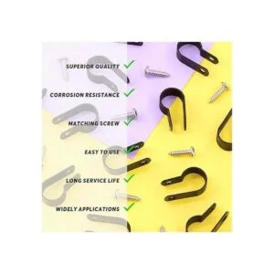 Swpeet Juego de 60 clips de nailon de plástico tipo R_6